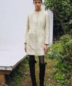 [SORRY TOO MUCH LOVE] FW 21 Princess Poket Tweed Dress_Gold