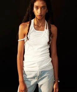 [NACHE] Summer 22 LAYERED COTTON SLEEVELESS-WHITE