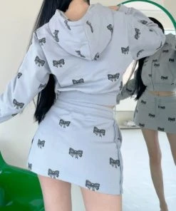 [POPSIZ] SS 22 Ribbon Print Skirt Best Sellers