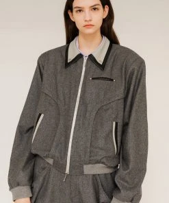[ANOTHER YOUTH] SS 22 Combination Wool Jacket - Grey Best Sellers