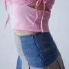 Best Sellers [POPSIZ] Summer 22 Pink Ruched Cutout Tshirt