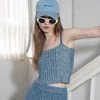 UNORMAL [UNUSUALNORMAL] SS 22 COLOR KNIT TOP_DENIM BLUE
