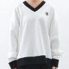 Best Sellers [BASICCOTTON] SS 22 Mixed Sweatshirt - WHITE