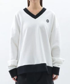 Best Sellers [BASICCOTTON] SS 22 Mixed Sweatshirt - WHITE