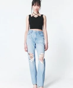 [INPREP] SS 22 Beaded Strap Halter Top Black