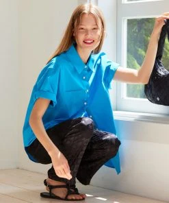 [ANEDIT] Summer 22 Pop Half Shirt_BL Best Sellers