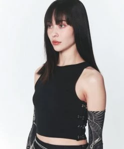 Best Sellers [INPREP] SS 22 Hook N Eye Tank Top Black