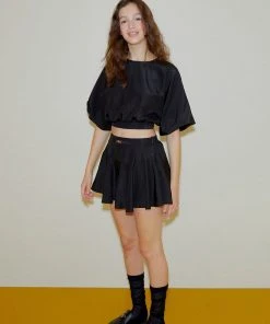 [ONNE] SS 22 Balloon Glossy Pants Skirt - Black Best Sellers
