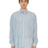 [LECYTO] Summer 22 OVERFIT ESSENTIAL CHECK SHIRTS_(SKY) Best Sellers