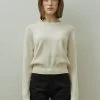 Best Sellers [STEP AROUND] SS 22 Merinole Slit Round Knitwear_IVORY