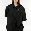 Best Sellers [ANOTHER YOUTH] Summer 22 Point Button Shirts - Black