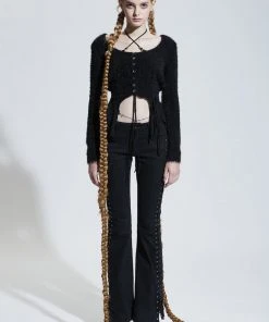 [PAIN OR PLEASURE] FW 21 RABITA FUR CARDIGAN Black