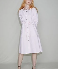 Best Sellers [SORRY TOO MUCH LOVE] Summer 22 Oxford Long Flare Dress_Pink