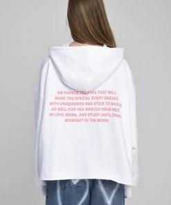 MIDNIGHTMOVE Best Sellers [MIDNIGHT MOVE] SS 22 Circle Hood (white)