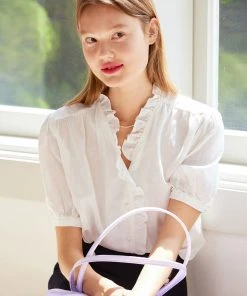 [ANEDIT] Summer 22 Half Puff Frill Blouse_WH Best Sellers