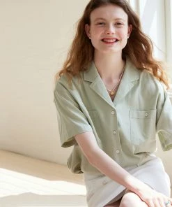 Best Sellers [ANEDIT] Summer 22 Open Collar Half Shirt_MT