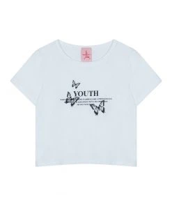 Best Sellers [HIGH SCHOOL DISCO] Summer 22 DISCO VINTAGE CROP TOP WHITE