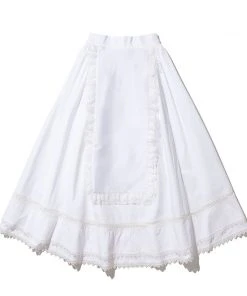[BAQUEMIN] Seasonless APRON-PYESEUL SKIRT (WHITE)