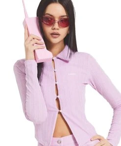 Best Sellers [CRANK] SS 22 PEARL BUTTON CARDIGAN_PK