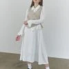 JULIE BEANS [JULYE HAN] SS 22 Collar Ruffle Dress - White