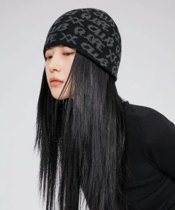 [FLARE] Seasonless FLARE XX CLUB Knit Beanie (FL-715) Black