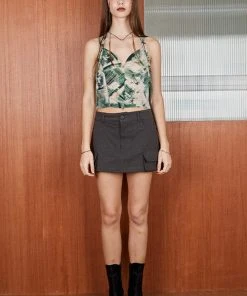 Best Sellers [OUTXO] Summer 22 Xo Lowrise Cargo Skirt Grey