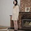 Best Sellers [MAUSOLEUM] SS 22 Cashmere Blended Flare Skirt - Ivory