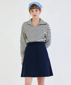 [ANEDIT] Summer 22 Button Chino Midi Skirt_NV