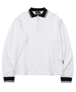 [AJO BY AJO] SS 22 Cable Stitch Collar Zip Up [White] Best Sellers