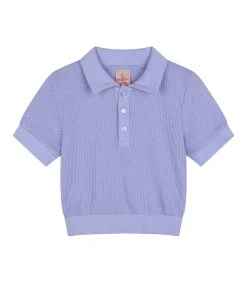 [HIGH SCHOOL DISCO] Summer 22 See Through PK Shirt_very Peri Best Sellers