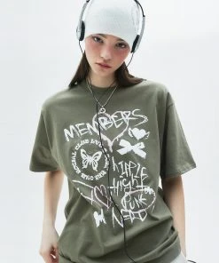 Best Sellers [LUV IS TRUE] Summer 22 PUNK TEE(KHAKI)