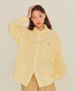 [AQOSTUDIOSPACE] SS 22 BEAR OXFORD SHIRTS YELLOW