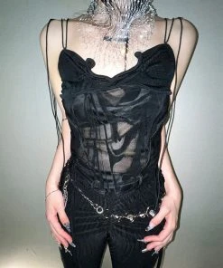 [MEZZOKUNST] Summer 22 Crystal Layer Bustier - Black Best Sellers
