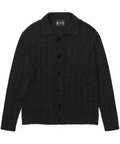 Best Sellers [FLARE] SS 22 E73 Wrap Boucle Crop Collar Cardigan - Black (FL-186)