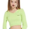 [CRANK] SS 22 V NECK CROP KNITWEAR_L.GR Best Sellers