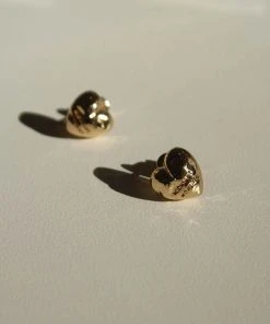 [MIDNIGHT MOMENT] Seasonless Bumpy Mini Love Earring - Gold