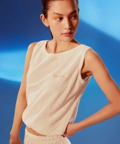 Best Sellers [AGA] Summer 22 BACK DRAPE TERRY TOP - WHITE