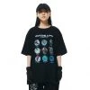 [FEVERTIME] SS 22 Circle Season Graphic Short-Sleeved T-Shirt Black Best Sellers