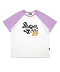 [YOUTHBATH] Summer 22 Raglan Logo Short-sleeved T-shirt_EUGENE LAVENDER Best Sellers