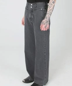 [SSERPE] SS 22 Sserpe X Dilettantisme - Grey V Cut Wide Denim Pants