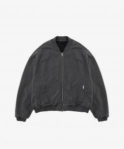 [DPRIQUE] Summer 22 REVERSIBLE BOMBER JACKET - BLACK/BLACK