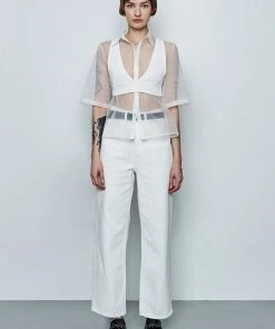 Best Sellers [MAKEATOAST] SS 22 WHITE DENIM PANTS
