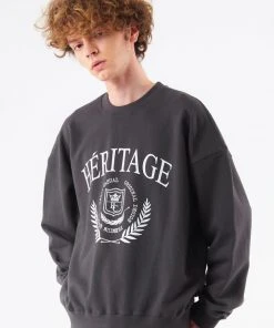 [RIANDCO] SS 22 [M] Heritage Sweatshirts Charcoal Best Sellers