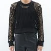 Best Sellers [BASICCOTTON] SS 22 Mesh Sweatshirt - BLACK