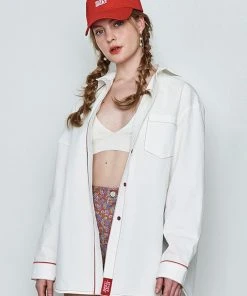 Best Sellers [MAKEATOAST] SS 22 LINING OVERSIZE SHIRTS