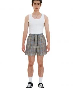 Best Sellers [LECYTO] Summer 22 MULTI CHECK SHORTS PANTS_(SK/BR)
