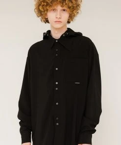 [ANOTHER YOUTH] SS 22 Logo Hood Shirts - Black
