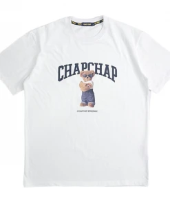 Best Sellers [CHAPCHAP] SS 22 Bear Chap Logo Tee(White)