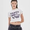 Best Sellers [NASTY FANCY CLUB] SS 22 BUTTERFLIES CROP TEE (WHITE)_F22QB438