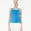 [LARTIGENT] Summer 22 SHIRRING SLEEVELESS(BLUE)